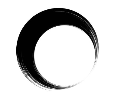 Boya fırçası, boya dairesi elementi - stok vektör illüstrasyonu, klip- sanat grafikleri