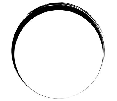 Boya fırçası, boya dairesi elementi - stok vektör illüstrasyonu, klip- sanat grafikleri