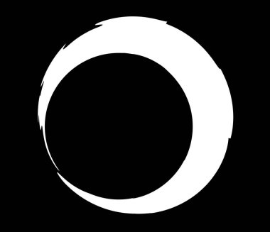 Boya fırçası, boya dairesi elementi - stok vektör illüstrasyonu, klip- sanat grafikleri