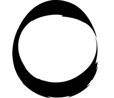 Boya fırçası, boya dairesi elementi - stok vektör illüstrasyonu, klip- sanat grafikleri