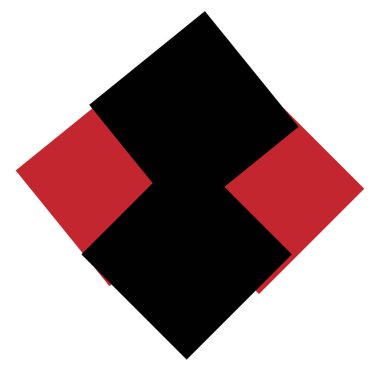 Şekil, sembol, soyut geometriyle simge. Geometrik vektör