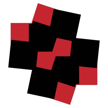 Şekil, sembol, soyut geometriyle simge. Geometrik vektör