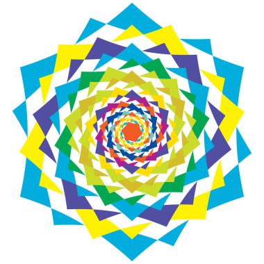 Geometrik, soyut görsel sanat şekli, tasarım ögesi - stok vektör illüstrasyonu, klip- sanat grafikleri