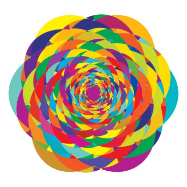 Geometrik, soyut görsel sanat şekli, tasarım ögesi - stok vektör illüstrasyonu, klip- sanat grafikleri