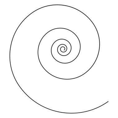 Spiral tasarım elemanı. Girdap, girdap, girdap, baş dönmesi simgesi ve sembol