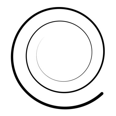 Spiral tasarım elemanı. Girdap, girdap, girdap, baş dönmesi simgesi ve sembol
