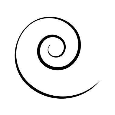 Spiral tasarım elemanı. Girdap, girdap, girdap, baş dönmesi simgesi ve sembol