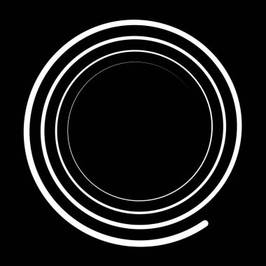 Spiral tasarım elemanı. Girdap, girdap, girdap, baş dönmesi simgesi ve sembol