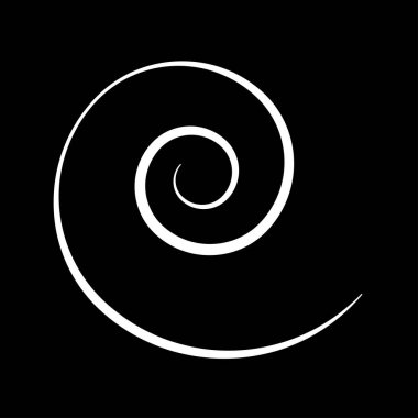 Spiral tasarım elemanı. Girdap, girdap, girdap, baş dönmesi simgesi ve sembol