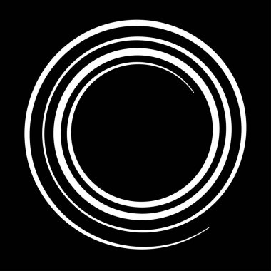 Spiral tasarım elemanı. Girdap, girdap, girdap, baş dönmesi simgesi ve sembol