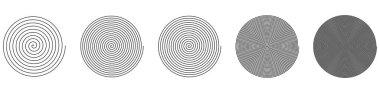 Spiral tasarım elemanı. Girdap, girdap, girdap, vertigo simgesi ve sembol - stok vektör çizimi, klip- sanat grafikleri
