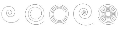 Spiral tasarım elemanı. Girdap, girdap, girdap, vertigo simgesi ve sembol - stok vektör çizimi, klip- sanat grafikleri