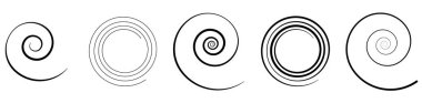Spiral tasarım elemanı. Girdap, girdap, girdap, vertigo simgesi ve sembol - stok vektör çizimi, klip- sanat grafikleri