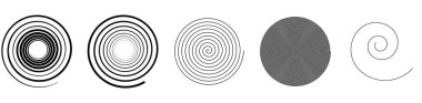 Spiral tasarım elemanı. Girdap, girdap, girdap, vertigo simgesi ve sembol - stok vektör çizimi, klip- sanat grafikleri
