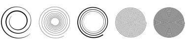 Spiral tasarım elemanı. Girdap, girdap, girdap, vertigo simgesi ve sembol - stok vektör çizimi, klip- sanat grafikleri