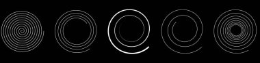 Spiral tasarım elemanı. Girdap, girdap, girdap, vertigo simgesi ve sembol - stok vektör çizimi, klip- sanat grafikleri