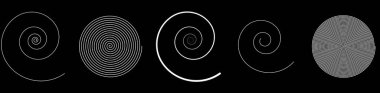Spiral tasarım elemanı. Girdap, girdap, girdap, vertigo simgesi ve sembol - stok vektör çizimi, klip- sanat grafikleri