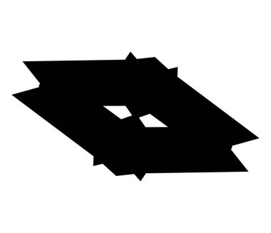 Basit soyut geometrik form (lar), şekil (ler). Rastgele, açısal veteriner tasarım ögesi