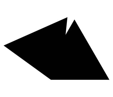 Basit soyut geometrik form (lar), şekil (ler). Rastgele, açısal veteriner tasarım ögesi