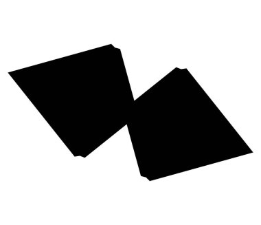 Basit soyut geometrik form (lar), şekil (ler). Rastgele, açısal veteriner tasarım ögesi