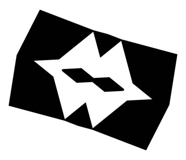 Basit soyut geometrik form (lar), şekil (ler). Rastgele, açısal veteriner tasarım ögesi