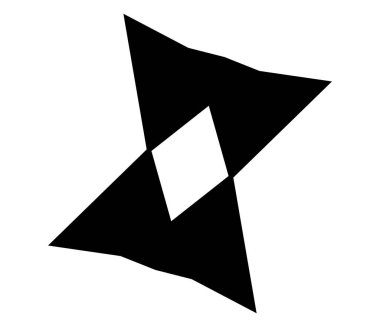 Basit soyut geometrik form (lar), şekil (ler). Rastgele, açısal veteriner tasarım ögesi