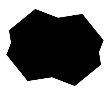 Basit soyut geometrik form (lar), şekil (ler). Rastgele, açısal veteriner tasarım ögesi