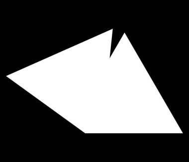 Basit soyut geometrik form (lar), şekil (ler). Rastgele, açısal veteriner tasarım ögesi