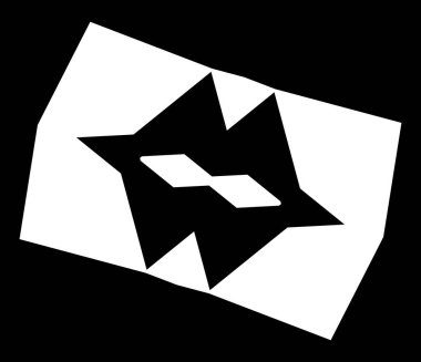 Basit soyut geometrik form (lar), şekil (ler). Rastgele, açısal veteriner tasarım ögesi