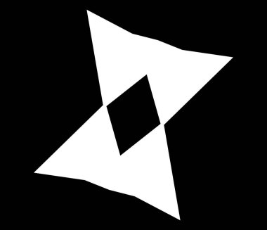 Basit soyut geometrik form (lar), şekil (ler). Rastgele, açısal veteriner tasarım ögesi