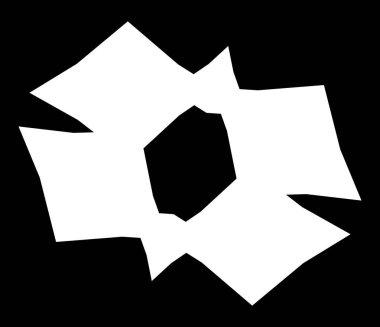 Basit soyut geometrik form (lar), şekil (ler). Rastgele, açısal veteriner tasarım ögesi