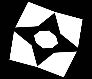 Basit soyut geometrik form (lar), şekil (ler). Rastgele, açısal veteriner tasarım ögesi