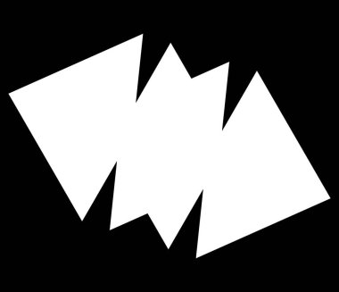 Basit soyut geometrik form (lar), şekil (ler). Rastgele, açısal veteriner tasarım ögesi