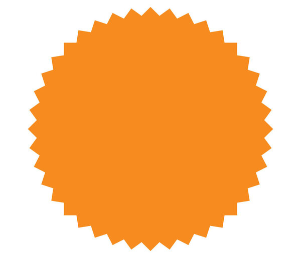 Starburst, sunburst price tag, price flash shape with empty space