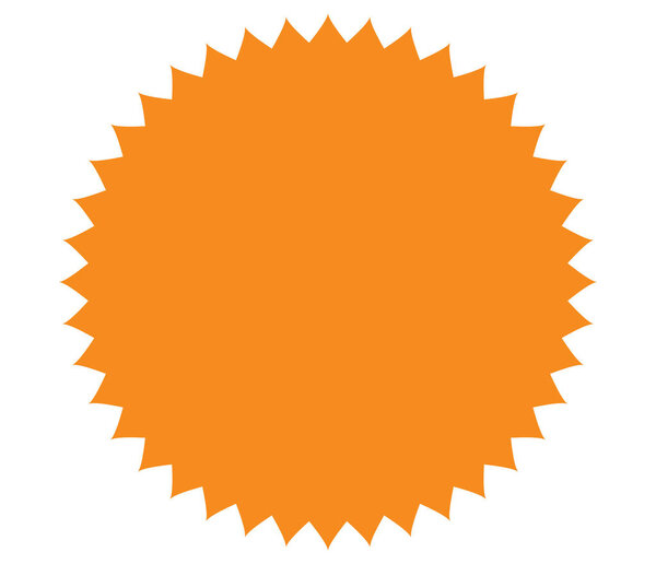 Starburst, sunburst price tag, price flash shape with empty space