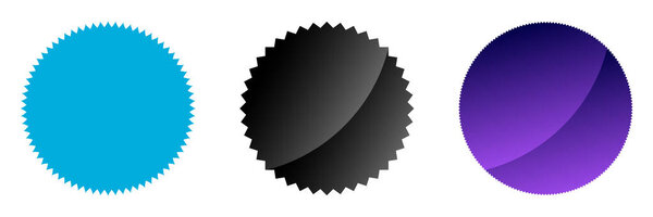 Starburst, sunburst price tag, price flash shape with empty space - stock vector illustration, clip-art graphics