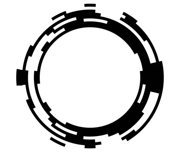 Gui Abstrait Élément Cercle Géométrique Interface Utilisateur — Image vectorielle