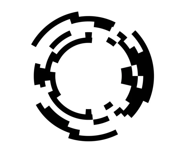 Abstraktní Gui Geometrický Kruhový Prvek Uživatelského Rozhraní — Stockový vektor