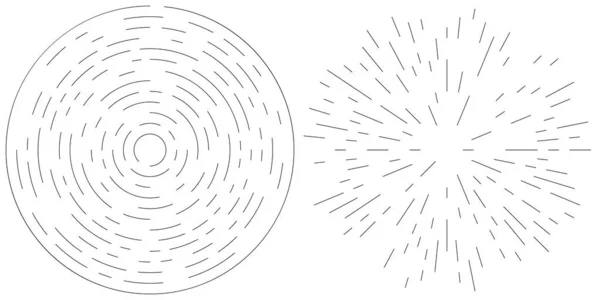 辐射式圆形 同心直线矢量元件 存量矢量图解 剪贴图 — 图库矢量图片