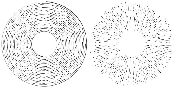 Radikal Dairesel Eşmerkezli Çizgiler Vektör Elementi Stok Vektör Illüstrasyonu Klip — Stok Vektör