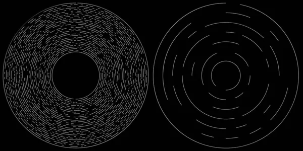 放射状 放射状 同心円状の線ベクトル要素 株式ベクトル図 クリップアートグラフィック — ストックベクタ