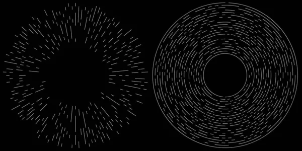 Radiales Strahlendes Kreisförmiges Konzentrisches Linienvektorelement Stammvektorillustration Clip Art Grafiken — Stockvektor