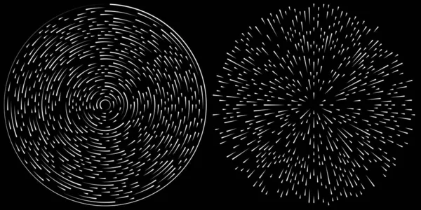 辐射式圆形 同心直线矢量元件 存量矢量图解 剪贴图 — 图库矢量图片