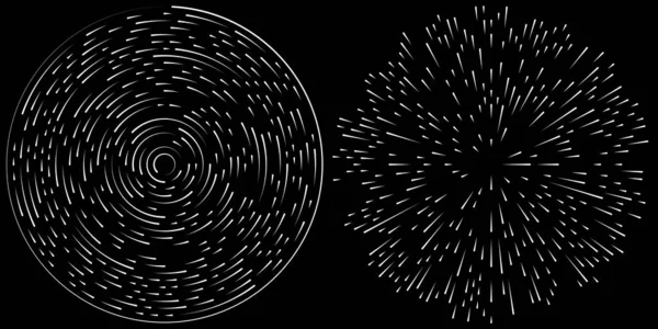 辐射式圆形 同心直线矢量元件 存量矢量图解 剪贴图 — 图库矢量图片
