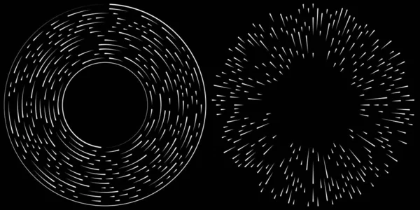 辐射式圆形 同心直线矢量元件 存量矢量图解 剪贴图 — 图库矢量图片