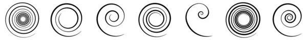 Elemento Progettazione Vettoriale Astratto Spirale Vortice Vortice Vortice Illustrazione Vettoriale — Vettoriale Stock