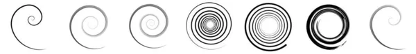 Spiral Swirl Twirl Dan Elemen Desain Vektor Abstrak Gambar Vektor - Stok Vektor