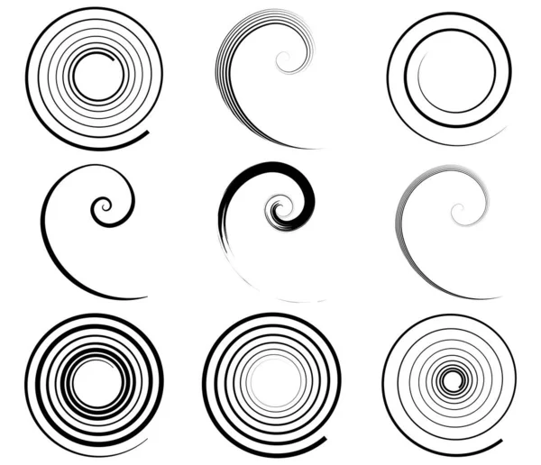 Spiral Swirl Twirl Whirl Abstract Vector Design Element Stock Vector — Stock Vector