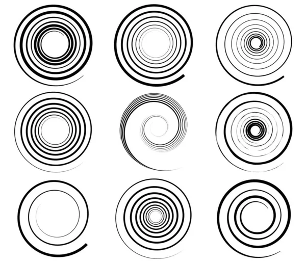 Spiral Virvel Virvel Och Virvel Abstrakt Vektor Designelement Stock Vektor — Stock vektor