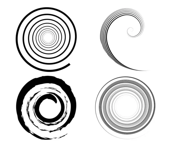 Espiral Redemoinho Girar Girar Elemento Design Vetorial Abstrato Ilustração Vetor —  Vetores de Stock